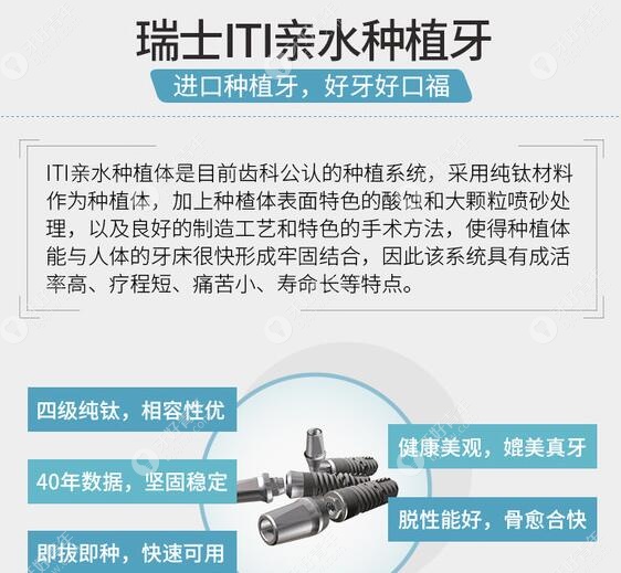 瑞士ITI种植牙是什么材料